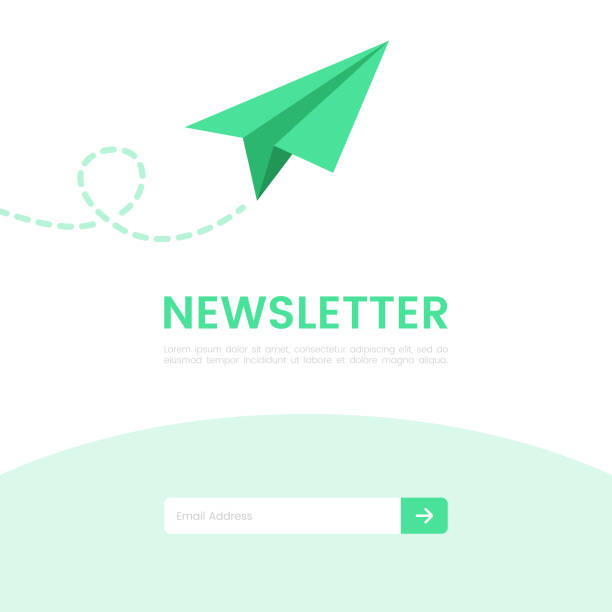 Newsletter Banner Flat Design. Scalable to any size. Vector Illustration EPS 10 File. e mail illustrations stock illustrations