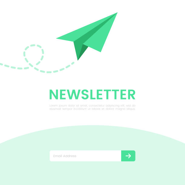 Newsletter Banner Flat Design. Scalable to any size. Vector Illustration EPS 10 File. newsletter template stock illustrations