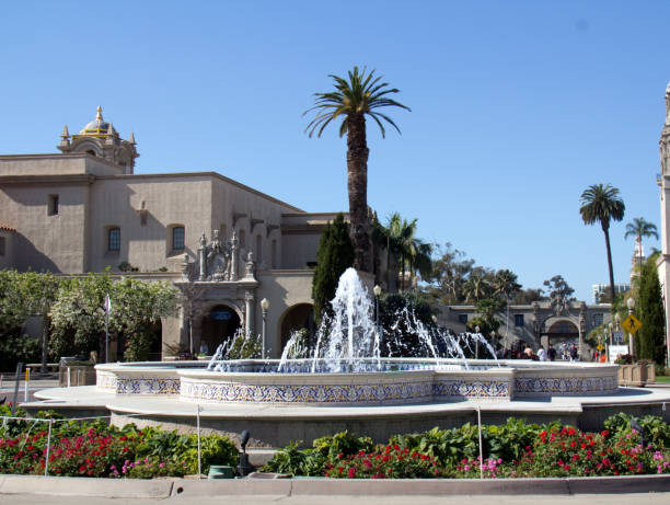 istock colorful Fountain in a park 1250265303