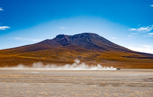 istock Car riding among Bolivian desert 1250266916
