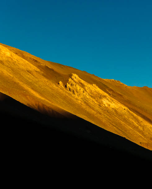 Arid landscape scene at aconcagua national park, mendoza province, argentina