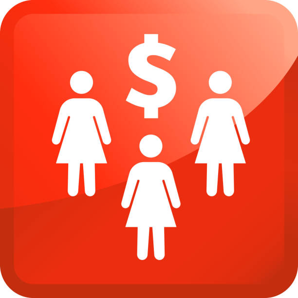 istock Women with Dollar Sign Money Icon 1250279526