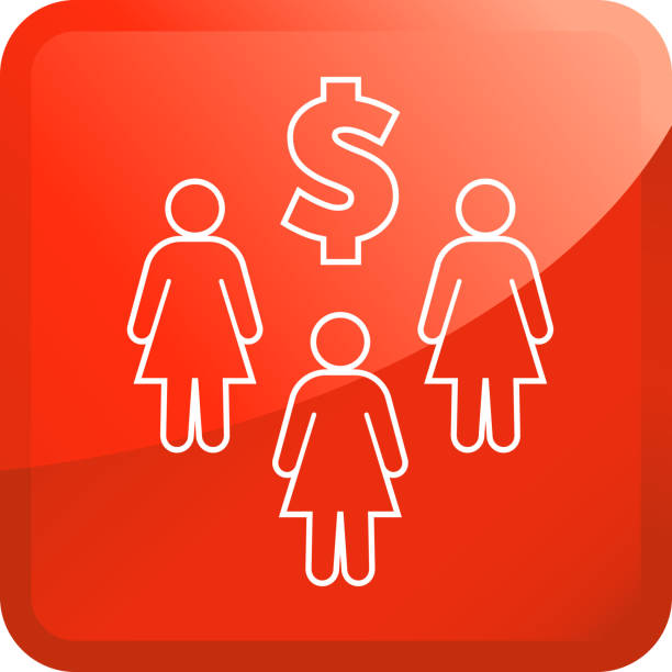 istock Women with Dollar Sign Money Icon 1250279538