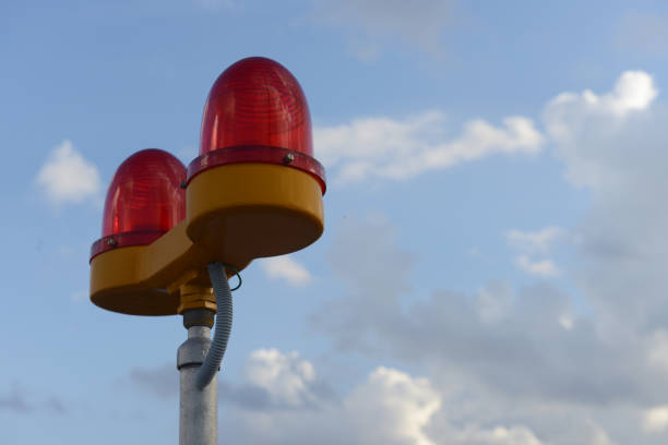 istock Safety lights on top of a building. 1250288589