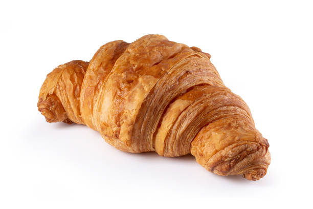 istock Crispy croissants isolated on a white background 1250291587