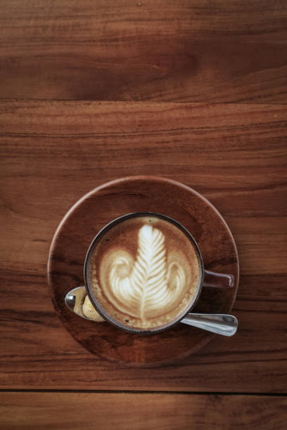 istock A cup of coffee with latte art on top 1250291735