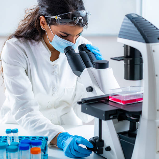 istock Female Junior Researcher in the Lab 1250293036
