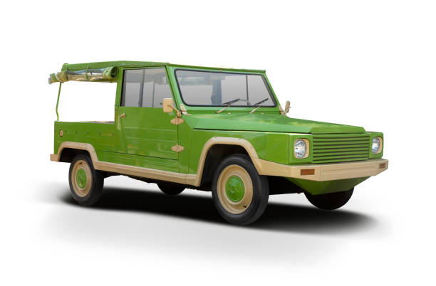 istock Green pick-up car isolated on white 1250293125