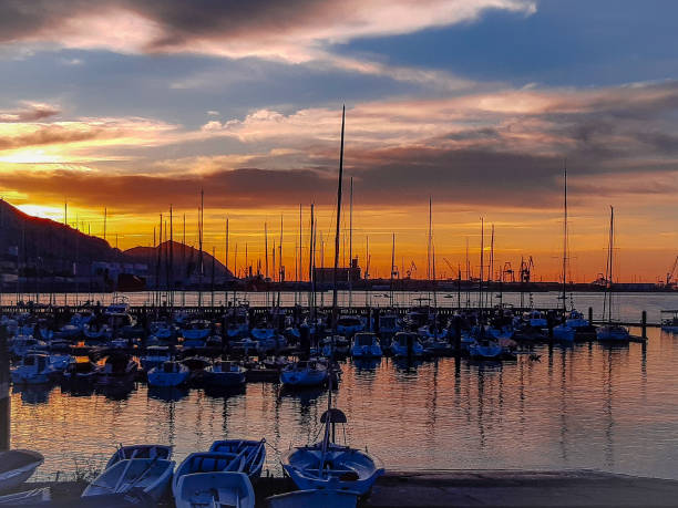 istock Sunset at the port 1250296151