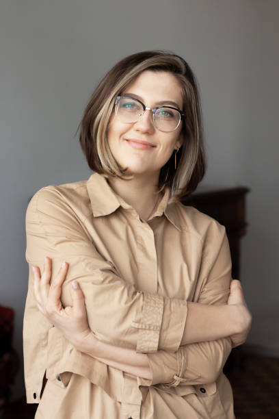 istock Stylish intellectual woman 1250298131