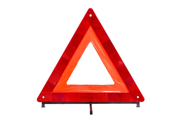 istock Emergency stop sign isolated on white background 1250299714