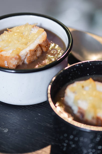 istock French onion soup with cheese topped croutes 1250302255