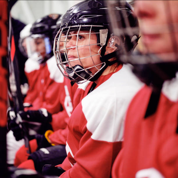 istock Women Ice Hockey Team on the Bench 1250303555