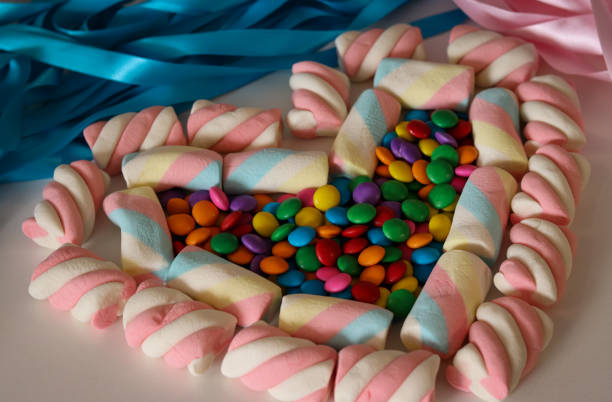 istock The image shows several sweets, which together form a beautiful heart to decorate a table. 1250304124