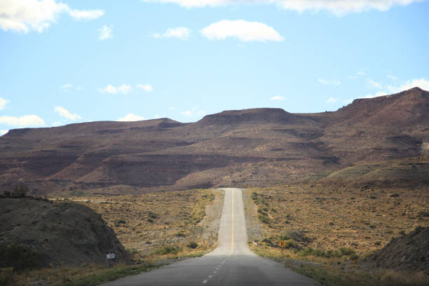 Road near Los Altares, in Chubut province, Patagonia Argentina