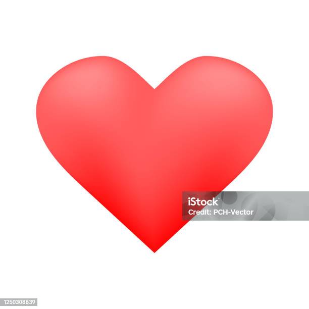 Red Gradient Heart Illustration Stock Illustration - Download Image Now -  Heart Shape, Large, Anniversary - iStock