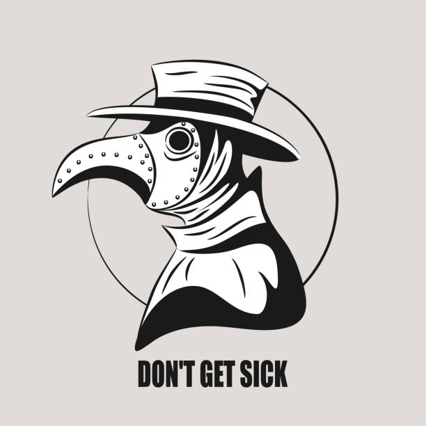 plague doctor. don't get sick. Vector illustration plague doctor. don't get sick. Vector illustration black plague doctor stock illustrations