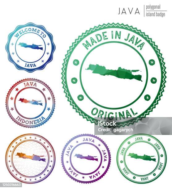 Java Insignia Ilustración de Insignia De Java y más Vectores Libres de Derechos de A ...