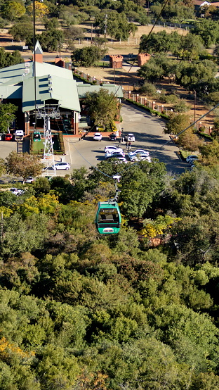 Cable car station, seen from a cable car at Hartbeespoort Dam, South Africa