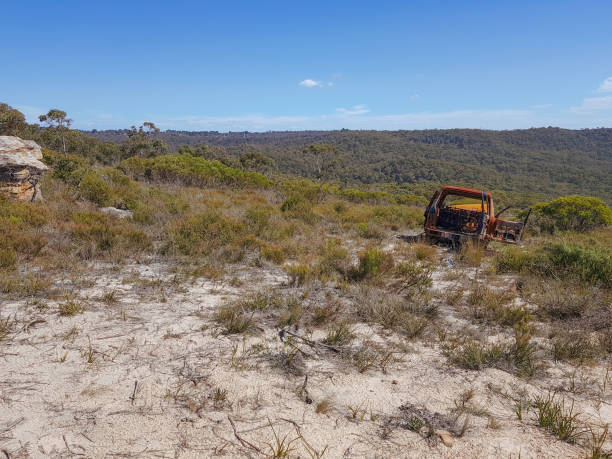 istock abandoned car in plains of blue mountains 1250318428