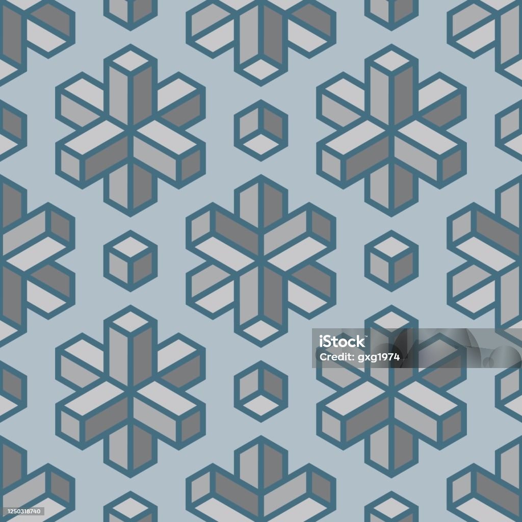 Isometric Vector Repeat Surface Pattern Stock Illustration - Download ...