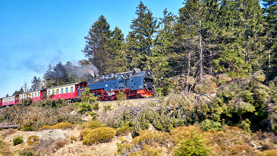 Highway 101 parallel to a train track in Rockaway Beach, Oregon