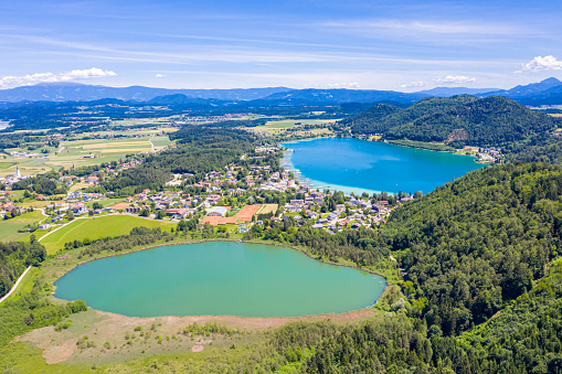 Klopeiner See, Klopein, Seelach and Kleinsee lake in Carinthia, Austria