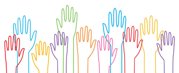 ilustrações, clipart, desenhos animados e ícones de mãos levantadas lgbtq - human hand light reaching assistance