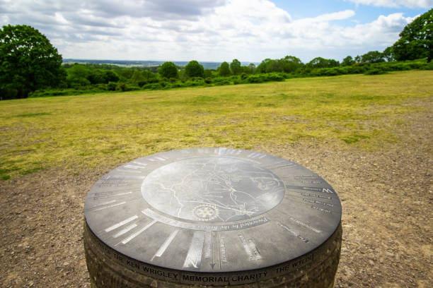 istock Toposcope on Hill Overlooking Forest and Midlands Landscape 1250322799