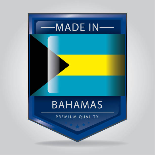 istock Made in BAHAMAS Seal, BAHAMIAN National Flag (Vector Art) 1250324719