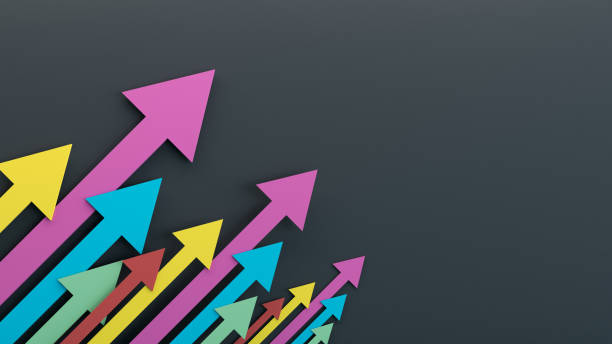 istock Abstract image of an arrow going towards a target. 1250326524