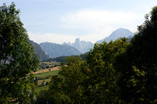picchi d'europa - cantabria picos de europe mountains panoramic asturias foto e immagini stock
