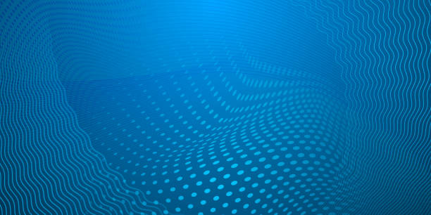 istock Abstract background of halftone dots and curved lines 1250331171