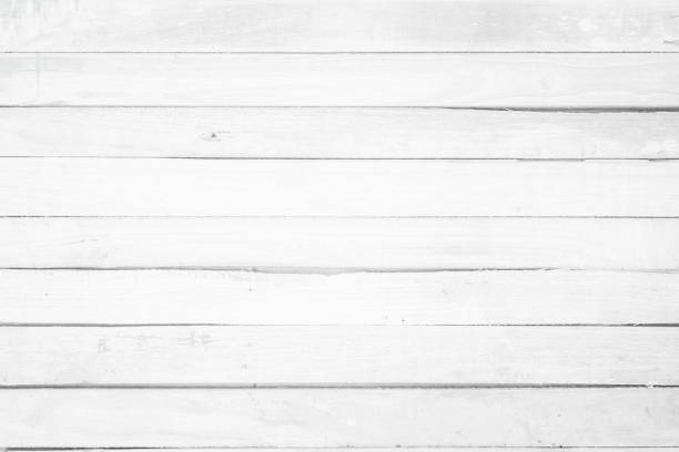 istock Wood plank white timber texture background. Old wooden wall all 1250345125