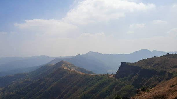 istock Enchanting landscape view from Singahad fort 1250358730