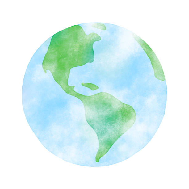 istock Illustration of earth in watercolor texture 1250362558