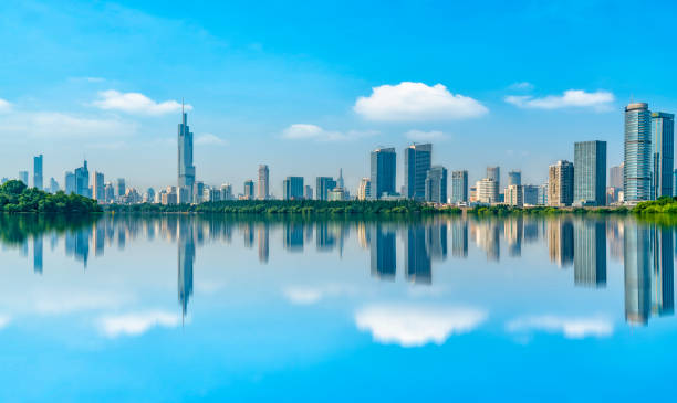 Nanjing urban architecture skyline
