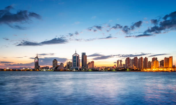 istock Qingdao Bay urban architecture skyline 1250371263
