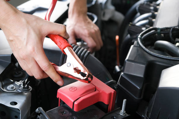 istock Car maintenance technician He is checking the auto engine, car inspection center. 1250375909