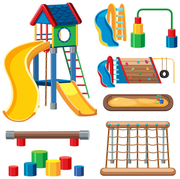 istock Set of kids playground in the park 1250376776