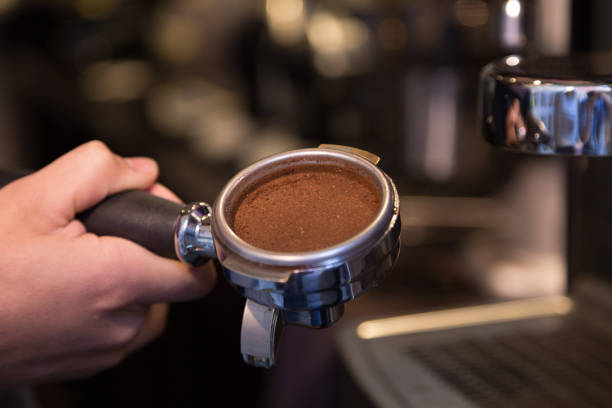 istock Ground coffee ready to brew inside the coffee maker 1250378114