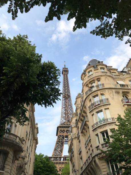 istock Eiffel Tower view from the street 1250382180