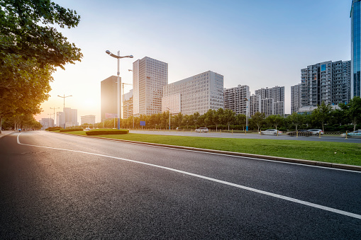 Highways and modern buildings