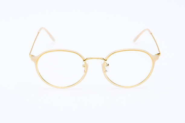 istock Fashion sunglasses white frames on white background. 1250383569