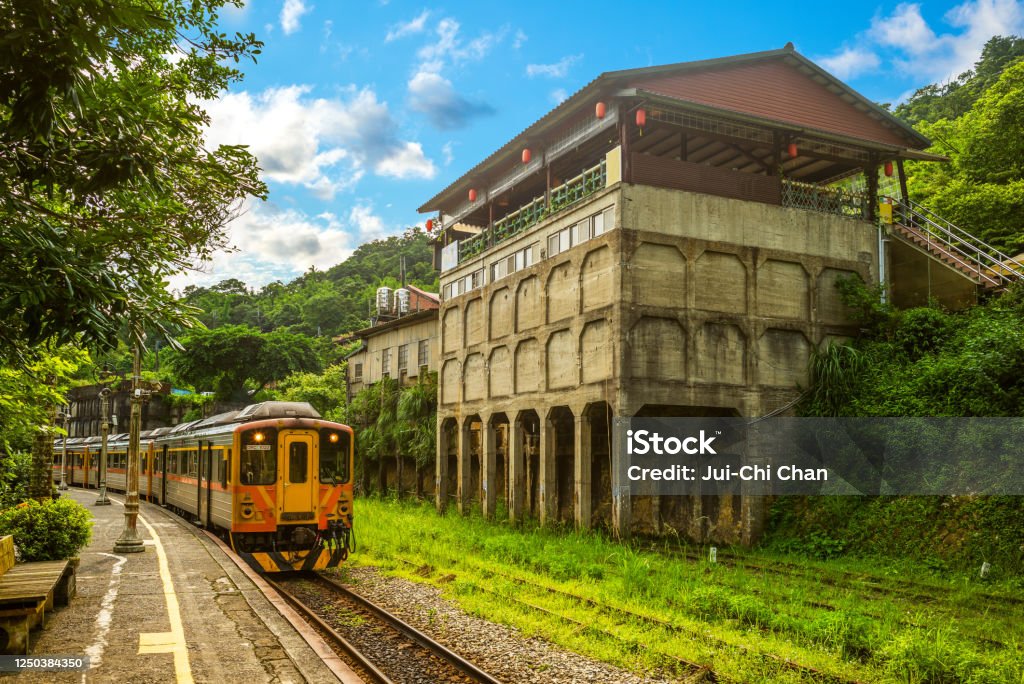 Jingtong railway station Jingtong railway in New Taipei City, Taiwan Ancient Stock Photo