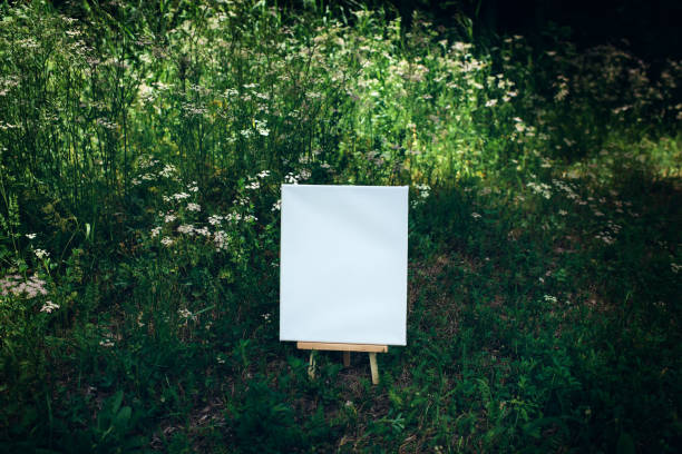 istock White empty mockup template poster canvas painting 1250389776