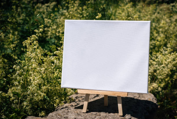istock White empty mockup template poster canvas painting 1250389823