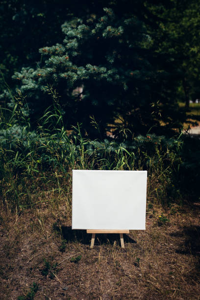 istock White empty mockup template poster canvas painting 1250389824