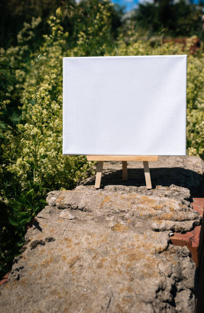 istock White empty mockup template poster canvas painting 1250389866