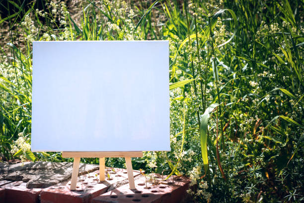 istock White empty mockup template poster canvas painting 1250389869